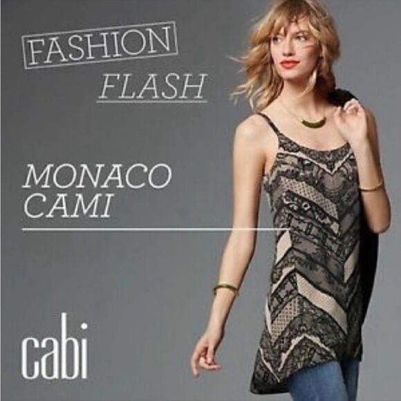 Cabi black and beige lace Monaco Cami Tunic size small- excellent condition - Picture 1 of 16